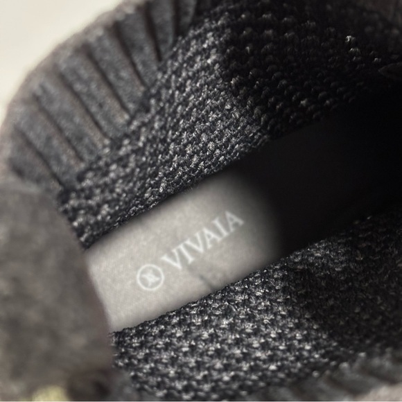 VIVAIA Melissa Lace Gray Square-Toe Perforated Knit Pull On Heeled Ankle Boots - Picture 14 of 16